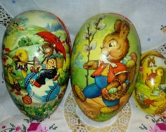 Vintage German Easter Papp Easter Egg to Fill~PICK-1-EGG~Frohe Ostern~~Vintage Easter Egg~German Easter Deco~