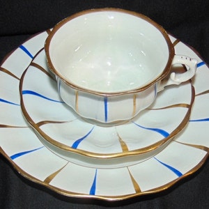 Antique German Furstenberg 3 piece Coffee Cup Set~Antique Porcelain~Victorian German Porcelain~