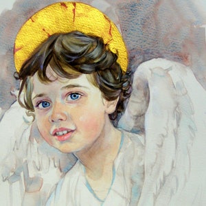 Tarjeta de Navidad única: 'Niño ángel'