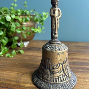 Vintage Antique Solid Brass Bell, Victorian,  Home Decor, Table Bell