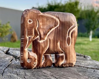 木彫りの象の置物：インドの儀式用装飾 - Etsy 日本