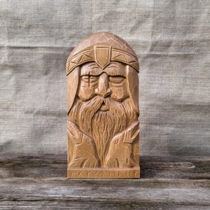 Odin pagan statue wood sculpture wooden statue norse pantheon wotan scandinavian god slavic god
