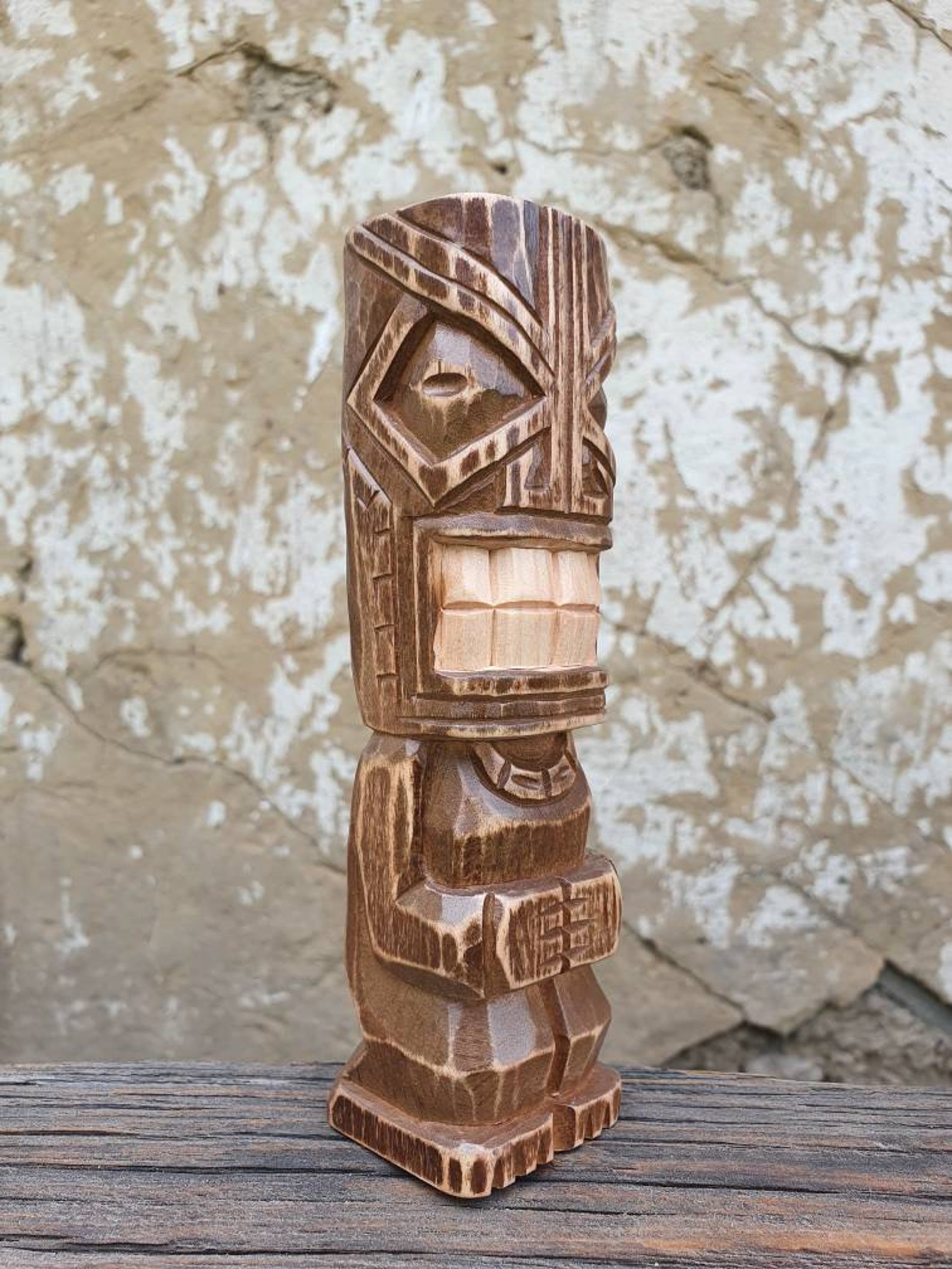 Marquesan Tiki Statue Hawaiian Tiki Statue Etsy