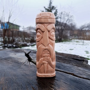 Odin Statue Wooden Hand Carved Nordic God