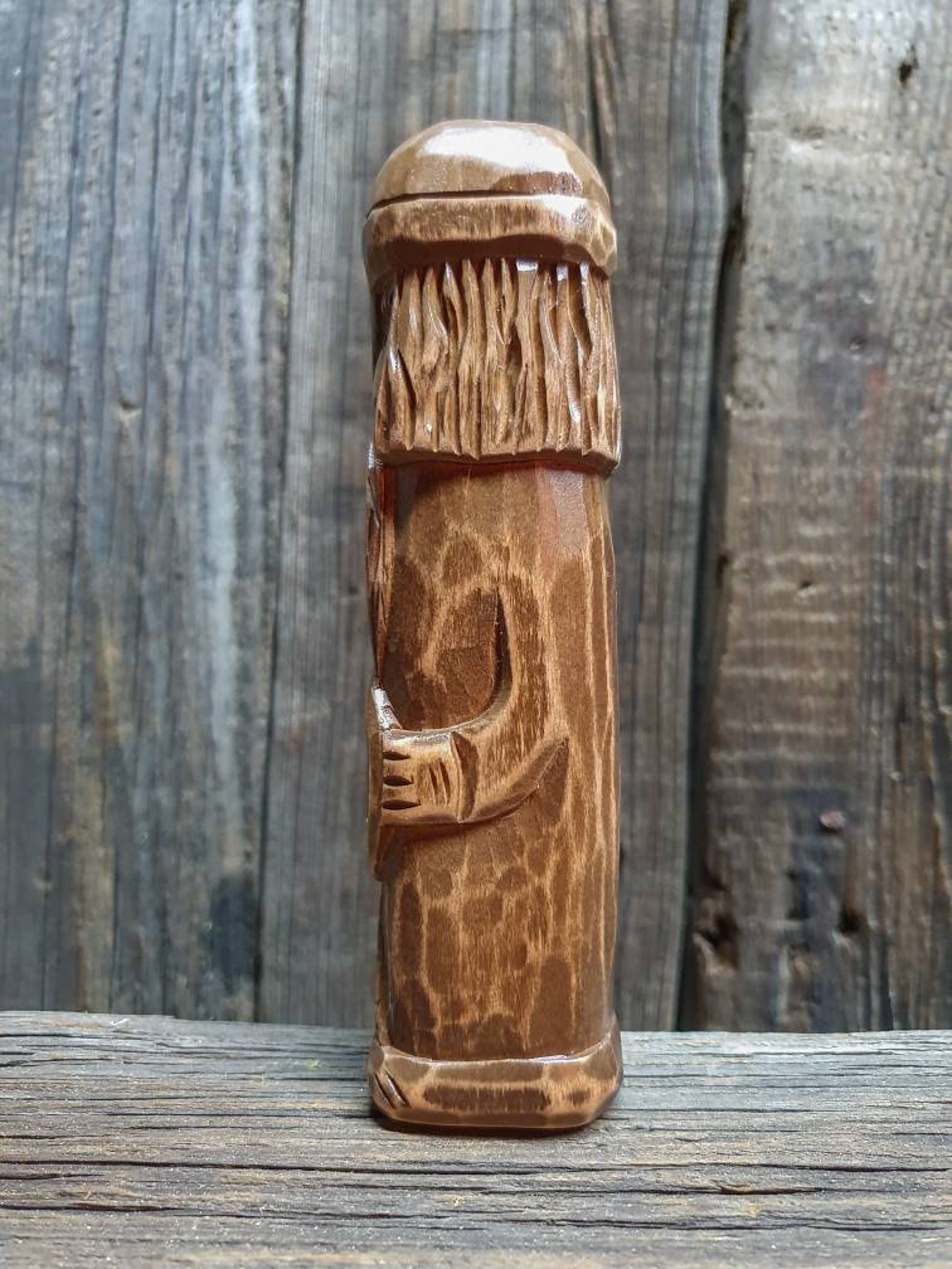 Odin Hand Carved God Wood Statue Wood Carving Wood God Small Etsy