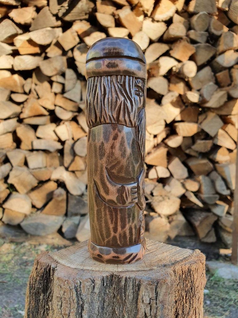 Odin Hand Carved God Wood Statue Wood Carving Wood God Small Etsy