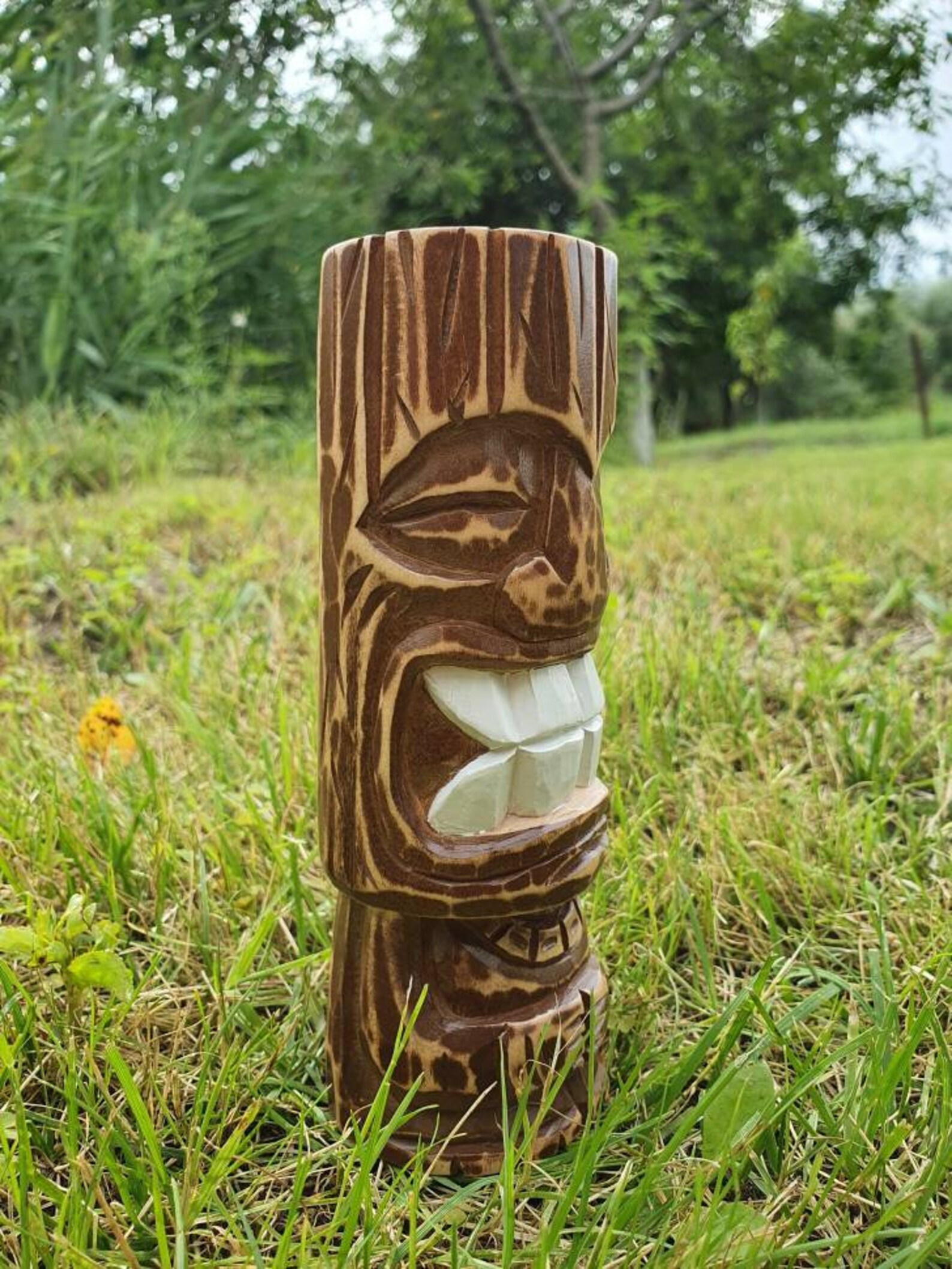 Hawaiian Tiki statue Etsy