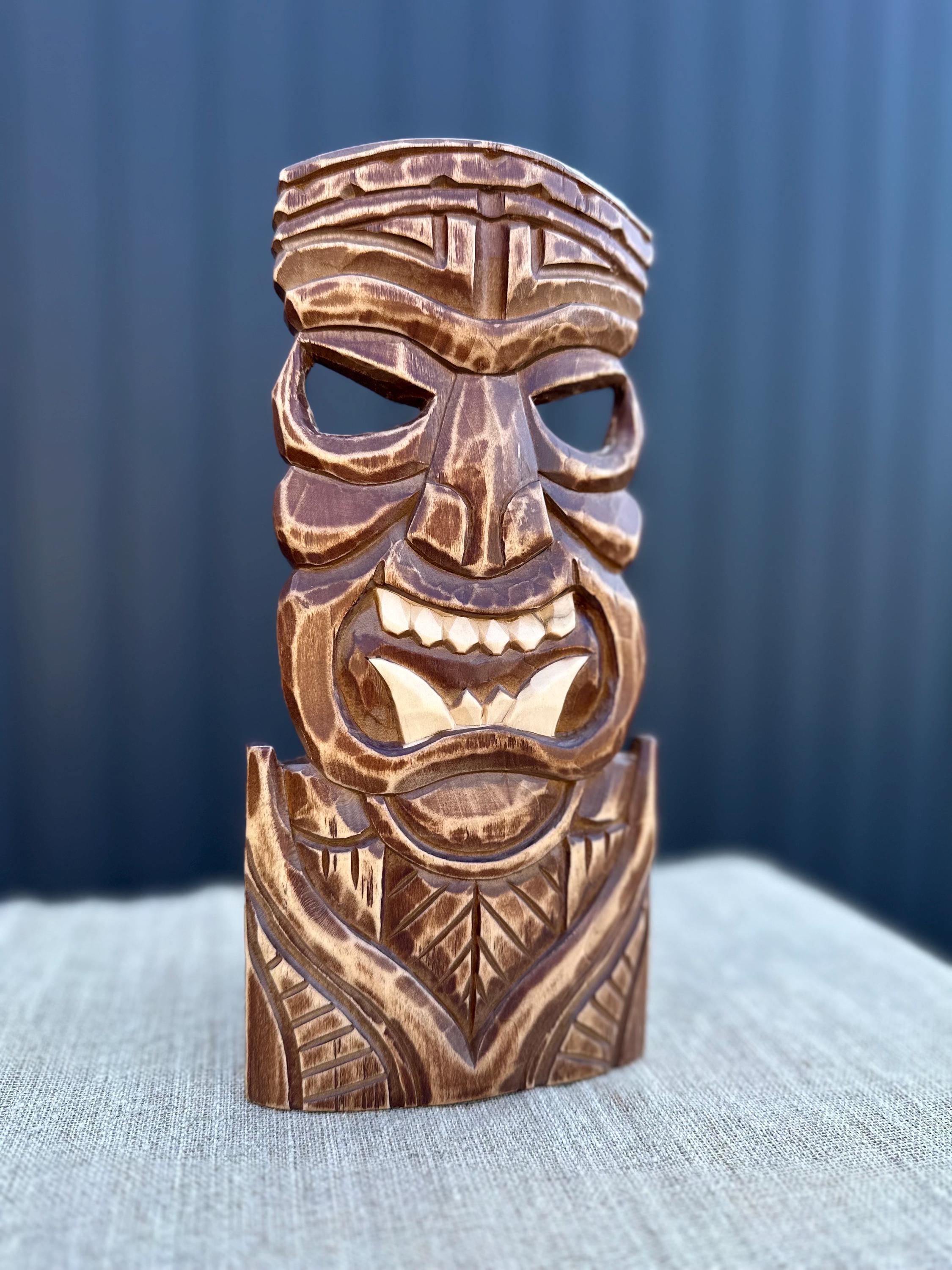 Tiki Wall Mask – Premium Wooden Wall Art, Hawaiian Hand Carved