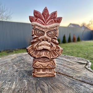 Tiki Mask Wall Art Hand Carved Wooden Polynesian Mask Hawaiian Tribal Decor Luau Party Decoration Tropical Island Vibes