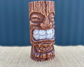 Hand Carved Polynesian Tribal Statue, Primitive Wood Art Sculpture