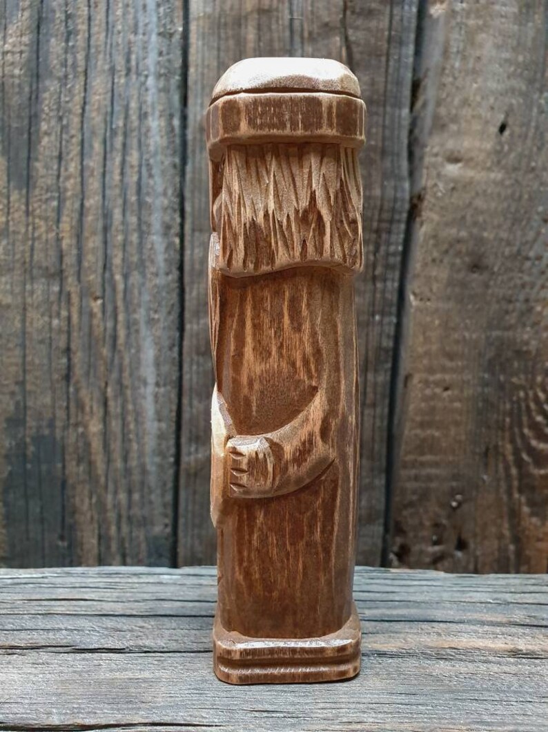 Odin Hand Carved God Wood Statue Wood Carving Wood God Small Etsy