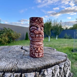 Hawaiian Tiki Statue Tropical Wooden statue Tiki totem