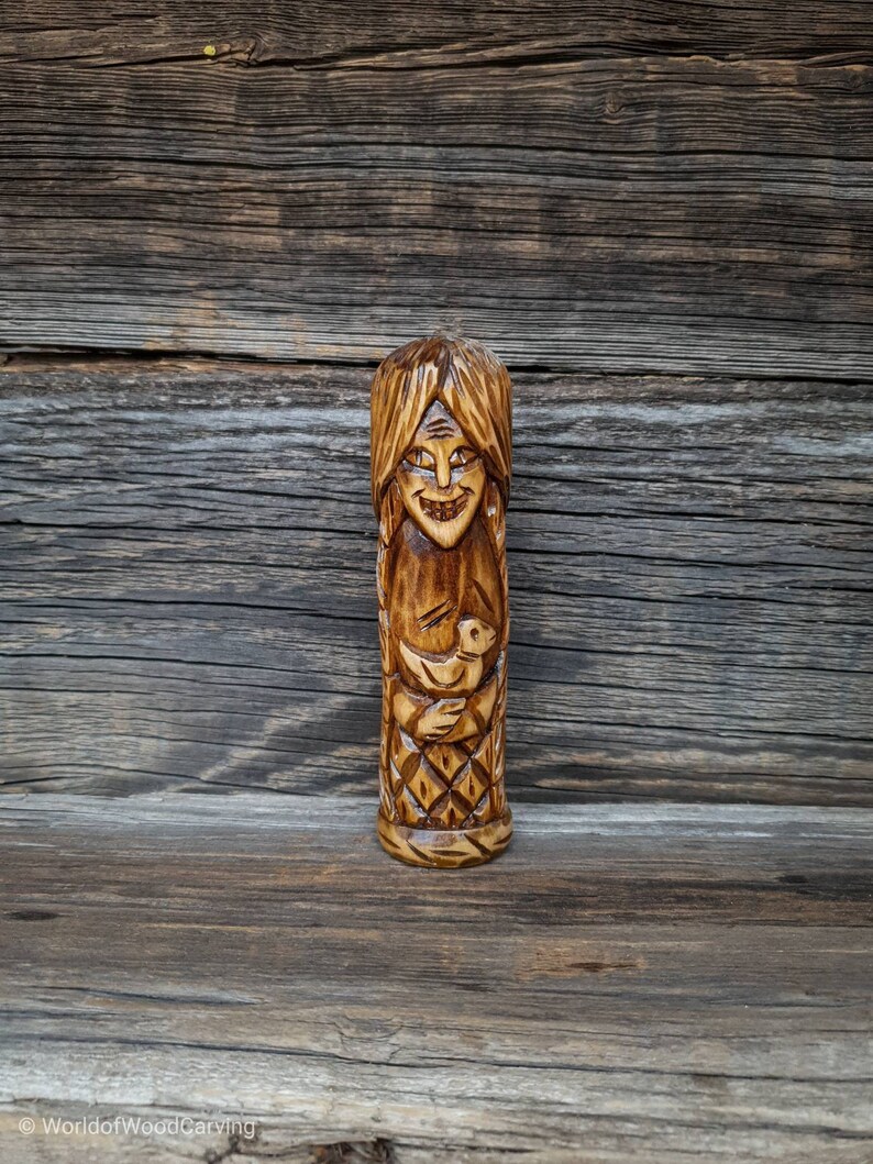 Hand Carved Wooden Statue Wood God Viking Gods Wooden Etsy