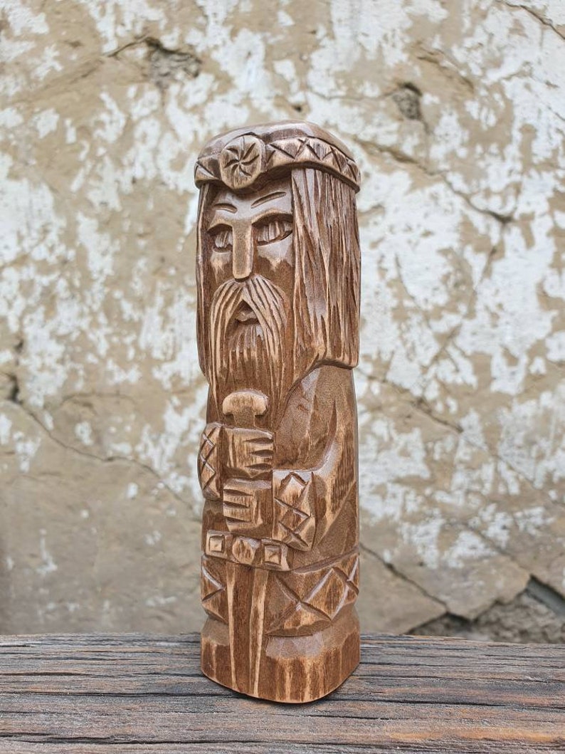 Dios Forseti Dioses Nórdicos Talla De Madera Vikinga Danza - España