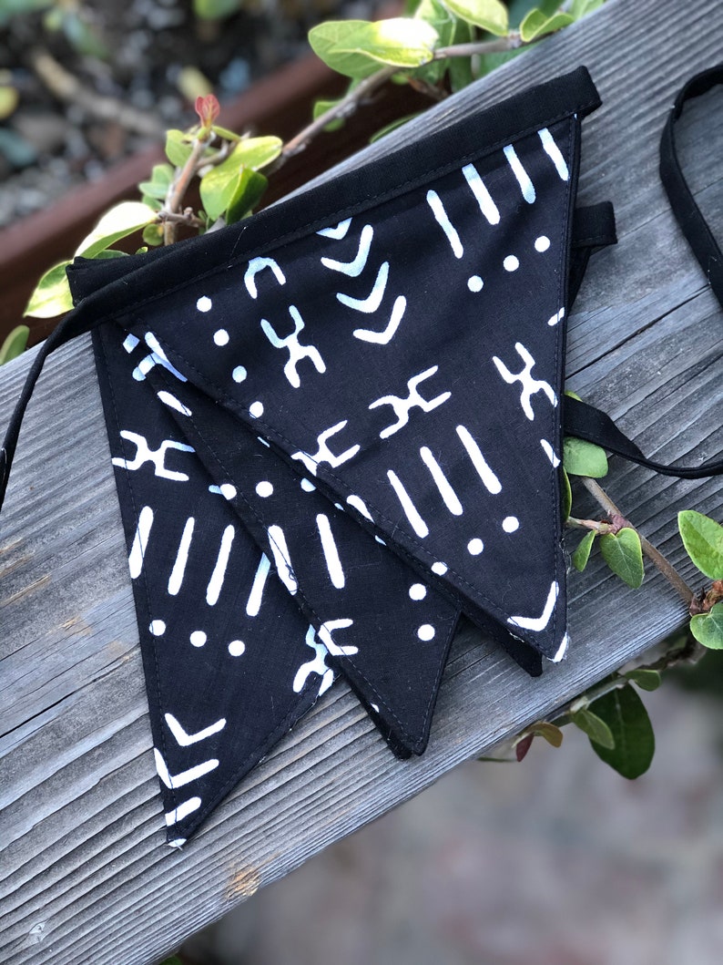 Party Fabric Garland African Tribal Print Fabric Bunting Garland Banner Bunting Flags Party Banner