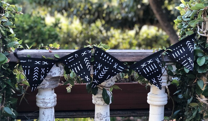 Party Fabric Garland African Tribal Print Fabric Bunting Garland Banner Bunting Flags Party Banner