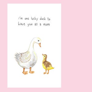 Lucky Duck Muttertagskarte | Grußkarte | Aquarell | Digitaldruck