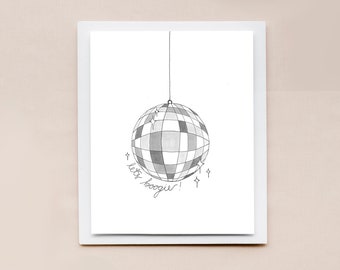 Disco Ball Card | Disco Birthday | Groovy Celebration | Greeting Card | Marker