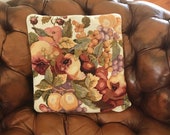 Needlepoint Fruit Motif Pillow