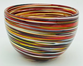 Hand Blown Glass: Maryland Swirl Bowl