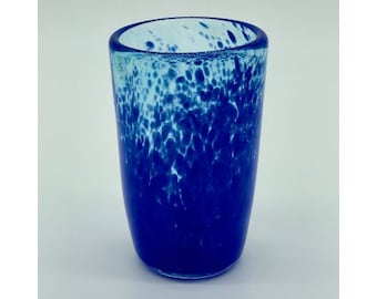 Hand Blown Glass: Ocean Blue Tumbler Cup