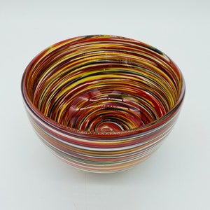 Hand Blown Glass: Maryland Swirl Bowl image 3