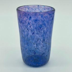 Hand Blown Glass: Purple & Blue Tumbler