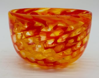 Hand Blown Glass: "Fire" Bowl