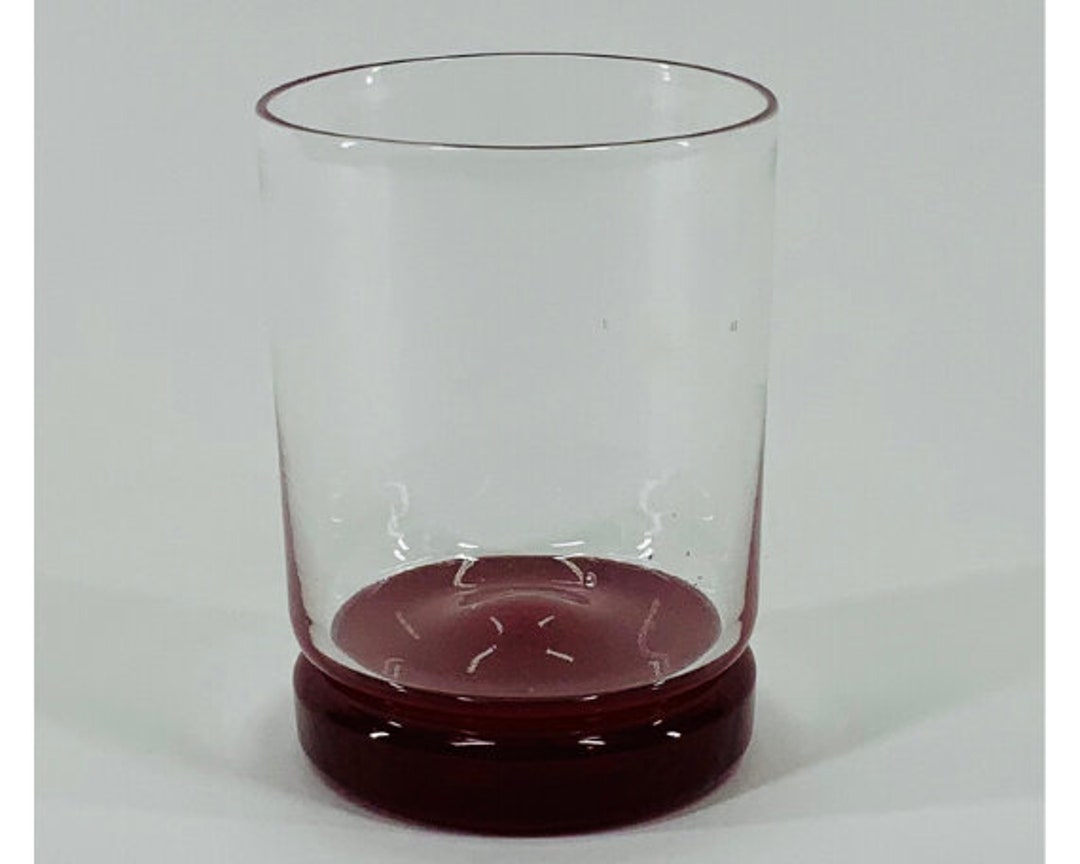 Hand Blown Glass: Red Bottom Rocks Glass - Etsy