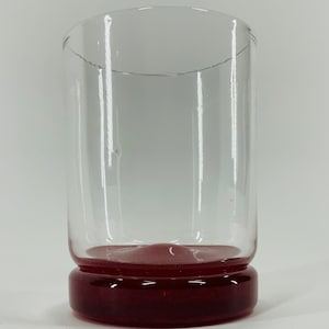 Hand Blown Glass: Red Bottom Rocks Glass - Etsy