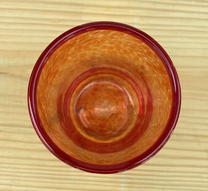 Hand Blown Glass Burnt Orange Tumbler Etsy
