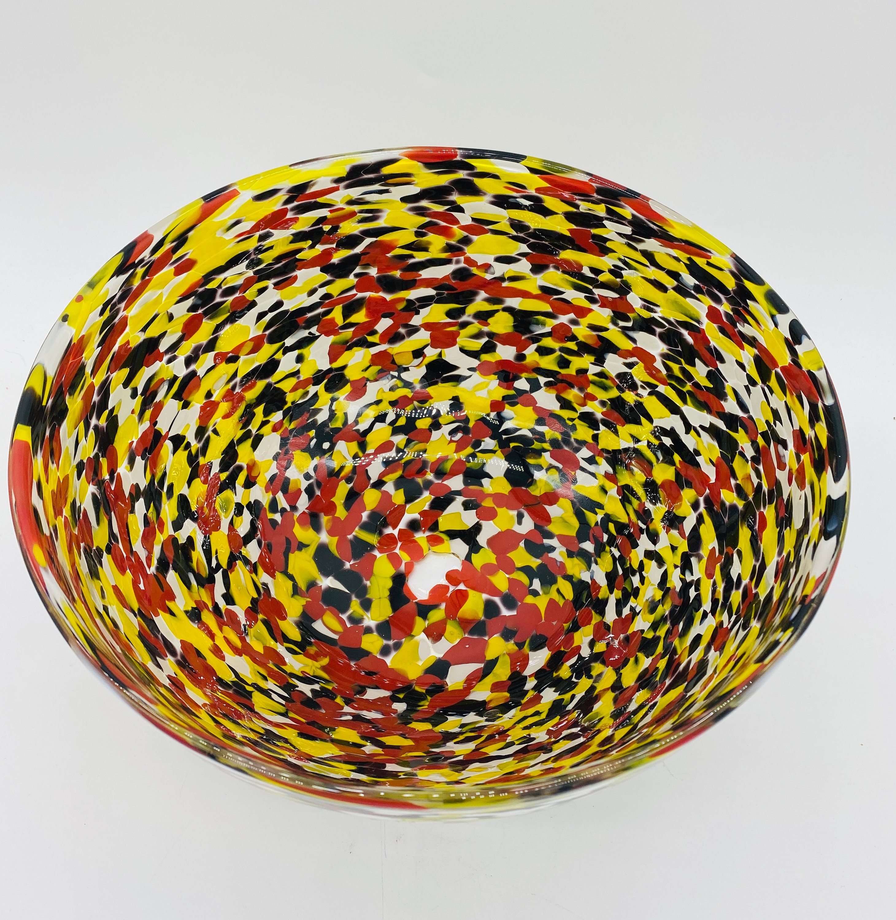 Hand Blown Glass Maryland Fruit Bowl Etsy