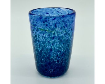 Hand Blown Glass: Ocean Blue Tumbler