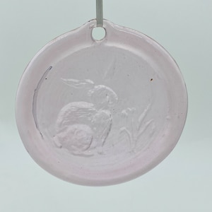 Glass Suncatcher- Pink Rabbit/ Bunny