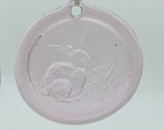 Glass Suncatcher- Pink Rabbit/ Bunny