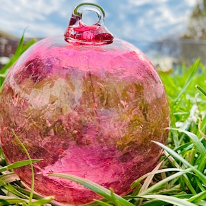 Hand Blown Glass: Pink Ornament
