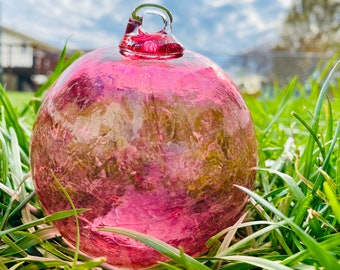 Hand Blown Glass: Pink Ornament