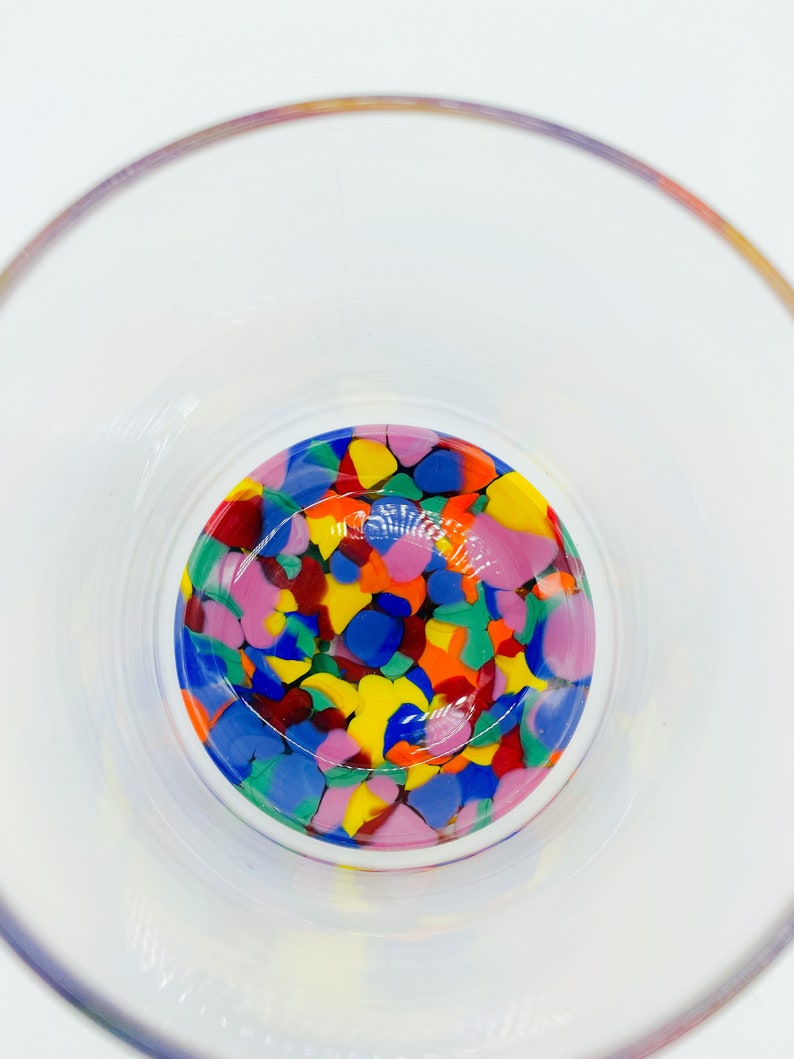 Hand Blown Glass Rainbow Rocks Glass Etsy