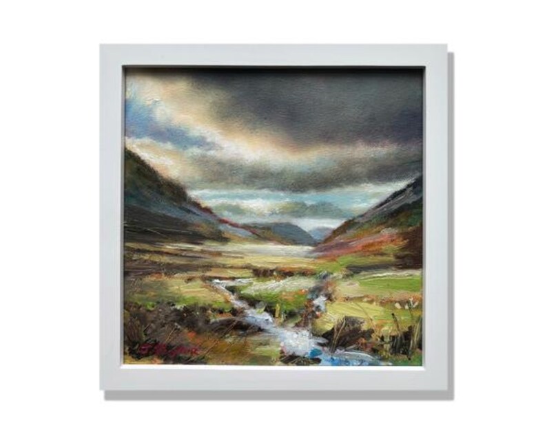 Original Framed Oil Painting Golden Bracken, Glencoe by Jennifer Taylor