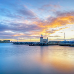 Howth Harbour Lighthouse at Sunrise - Digital Download