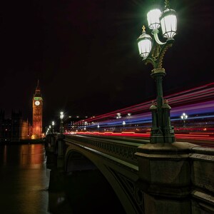 Light Trails on Westminster Bridge - Digital Download
