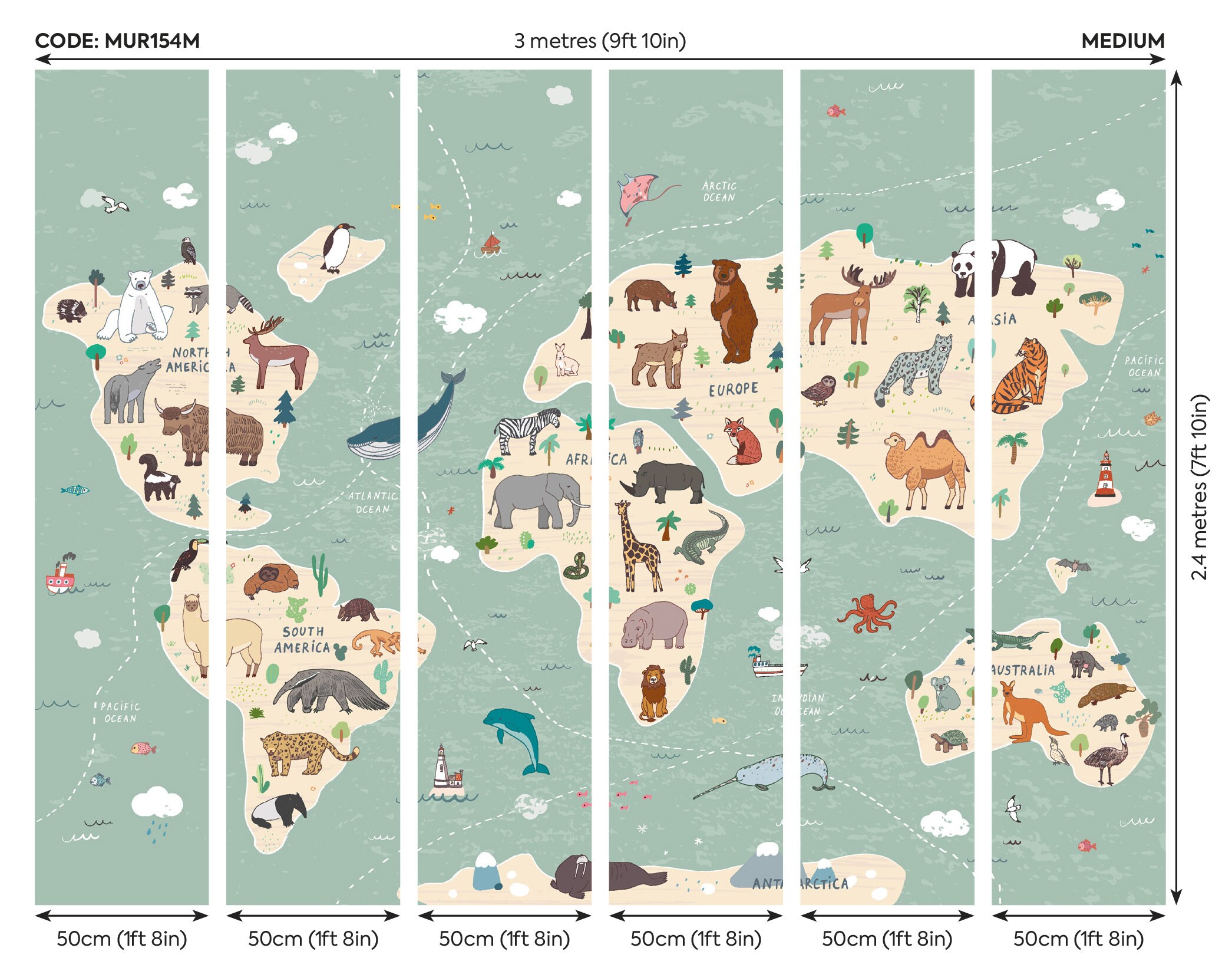 Carte du monde personnalisée Animal Wall Print, Carte éducative, Carte de  la crèche pour enfants, Carte du monde Décor de salle de jeux, Papier  satiné, 6 options de couleur -  France