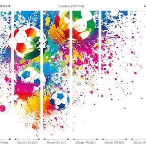 Football Splash Wallpaper Mural, Football Sports Wallpaper Mural