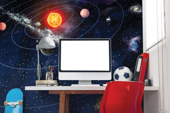 Planets Of The Solar System Space Photo Wallpaper Mural Kids Bedroom Outer Space Sun And Stars Universe