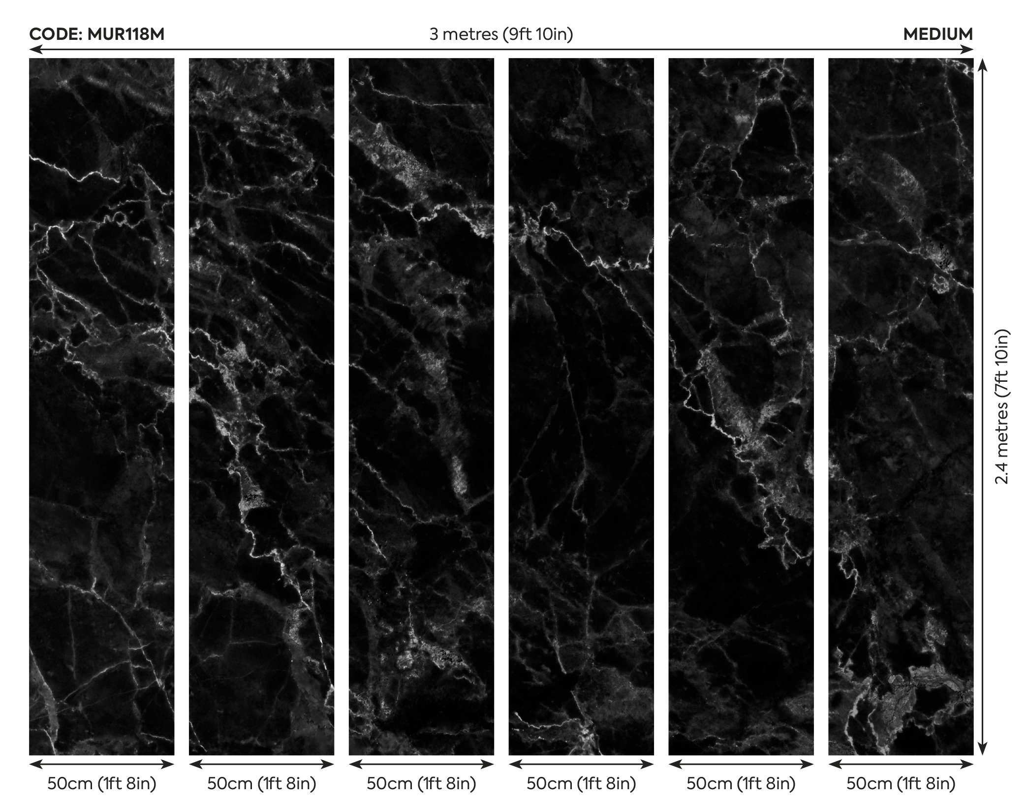 Black Marble Wall Mural Marble Texture Wallpaper Decor Etsy UK