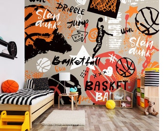 Graffiti Basketball Wall Mural