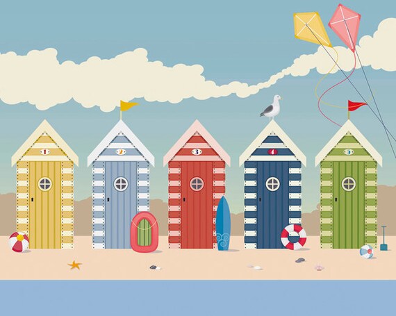 Buy Beach Huts Seaside Wallpaper Mural Designer Beach Hut Seaside Online in India - Etsy Buy Beach Huts Seaside Wallpaper Mural Designer Beach Hut Seaside Online in India - Etsy