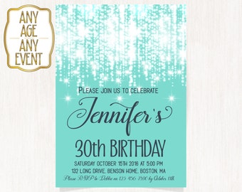 Turquoise Invitation Etsy