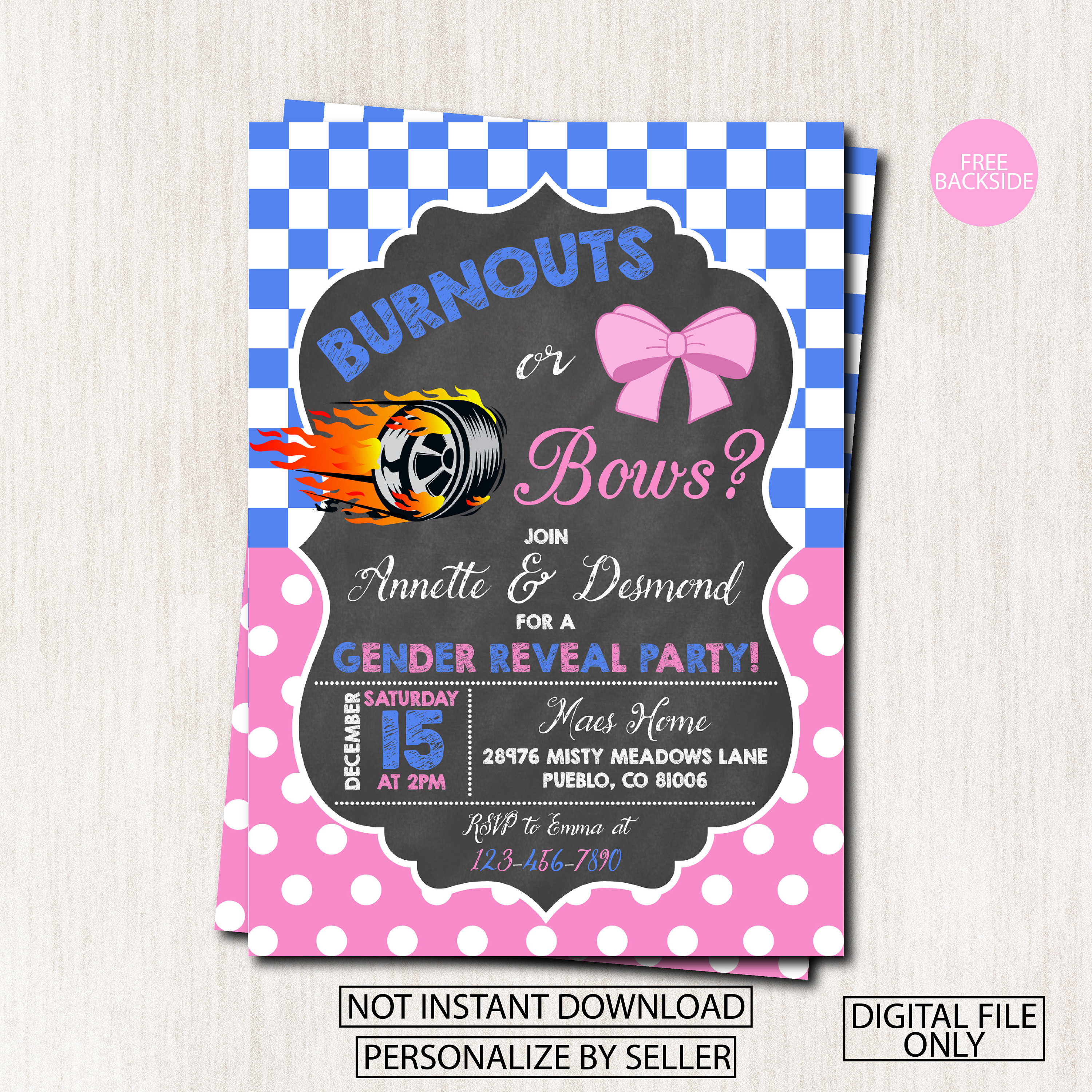 burnouts-or-bows-gender-reveal-invitation-gender-reveal-party-etsy