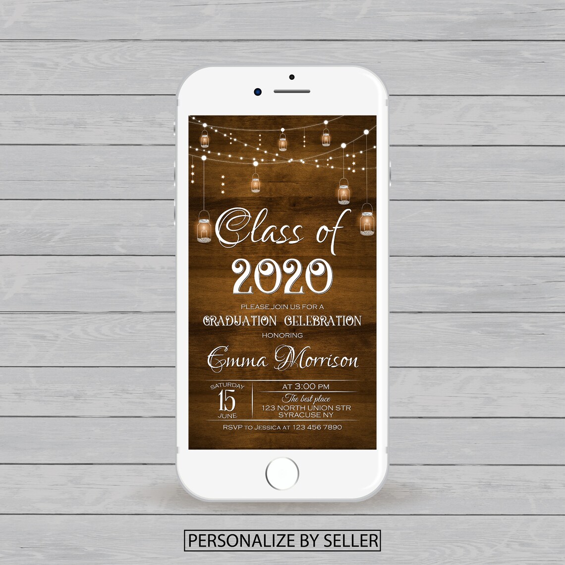 Electronic Graduation Celebration Invitation High School Etsy